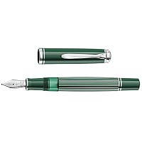 Pelikan Souverän M815 Metal Striped Green Fountain pen - Vulpen
